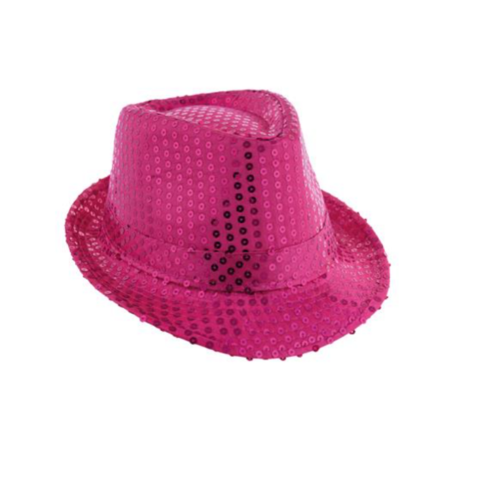 Party Planet Roze hoed met pailletten