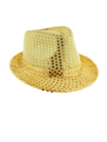 Party Planet Goud hoed met pailletten