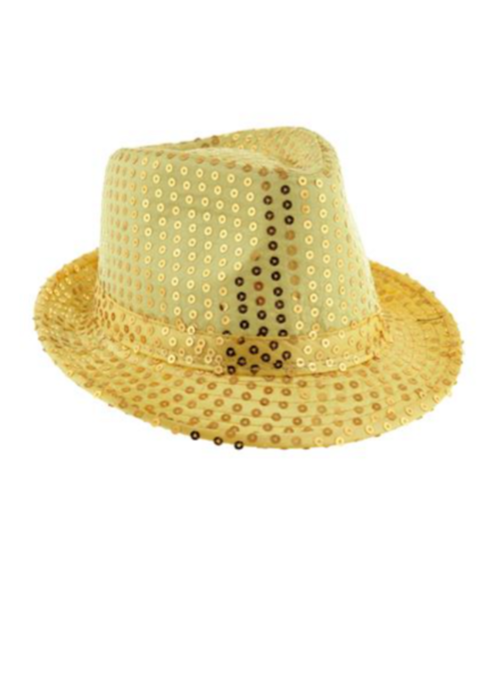 Party Planet Goud hoed met pailletten