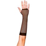 Party Planet Zwart handschoenen net lang