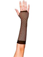 Party Planet Zwart handschoenen net lang