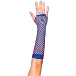Party Planet Blauw handschoenen net lang
