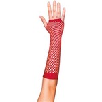 Party Planet Rood handschoenen net lang