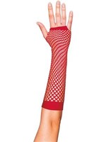 Party Planet Rood handschoenen net lang