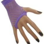 Party Planet Nethandschoen kort vingerloos fluor paars