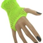 Party Planet Nethandschoen kort vingerloos fluor groen