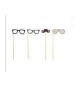 Party Planet 3 brillen en snor op een stokje