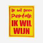 Party Planet Ik wil geen peptalk, ik wil wijn embleem