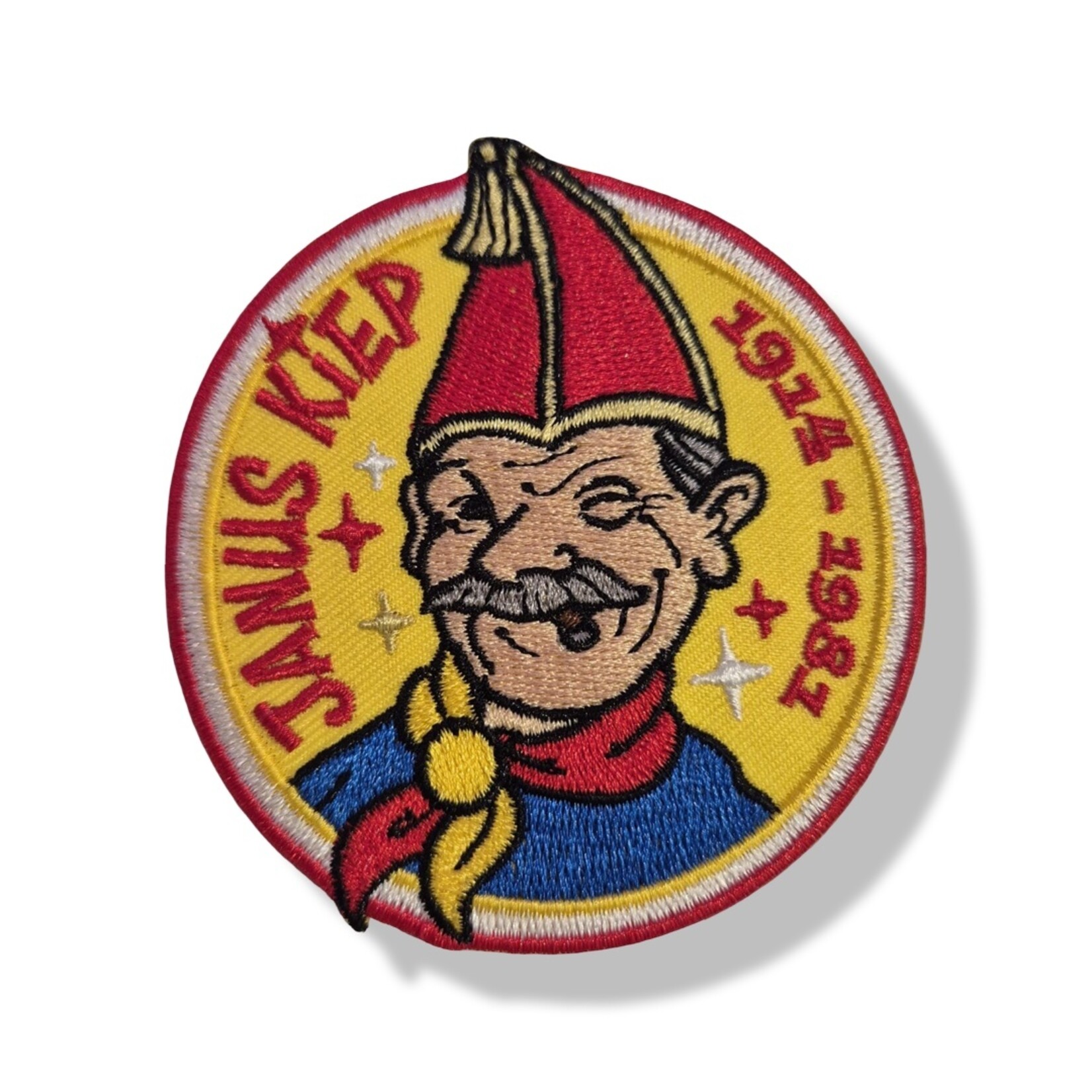 Party Planet Embleem Janus Kiep (geel)