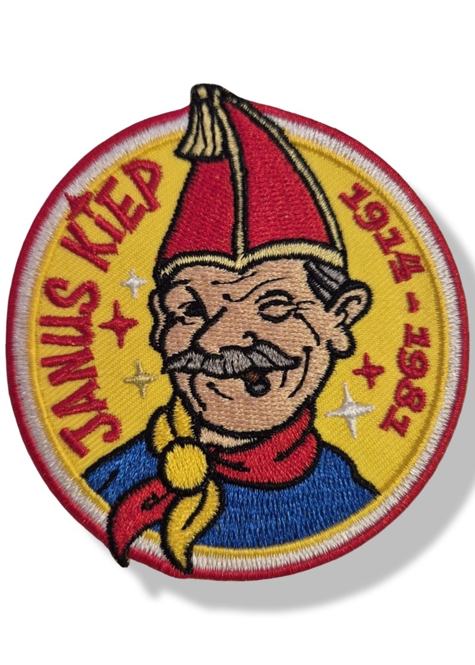 Party Planet Embleem Janus Kiep (geel)