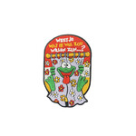 Party Planet Weet je wat ik wel zou willen zijn.. een bloementjesgordijn embleem