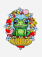 Party Planet Kikker embleem