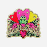 Party Planet Glitter kikker embleem