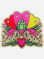 Party Planet Glitter kikker embleem