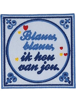 Party Planet Blauw tegeltje