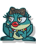 Party Planet Embleem kikker met panter strik