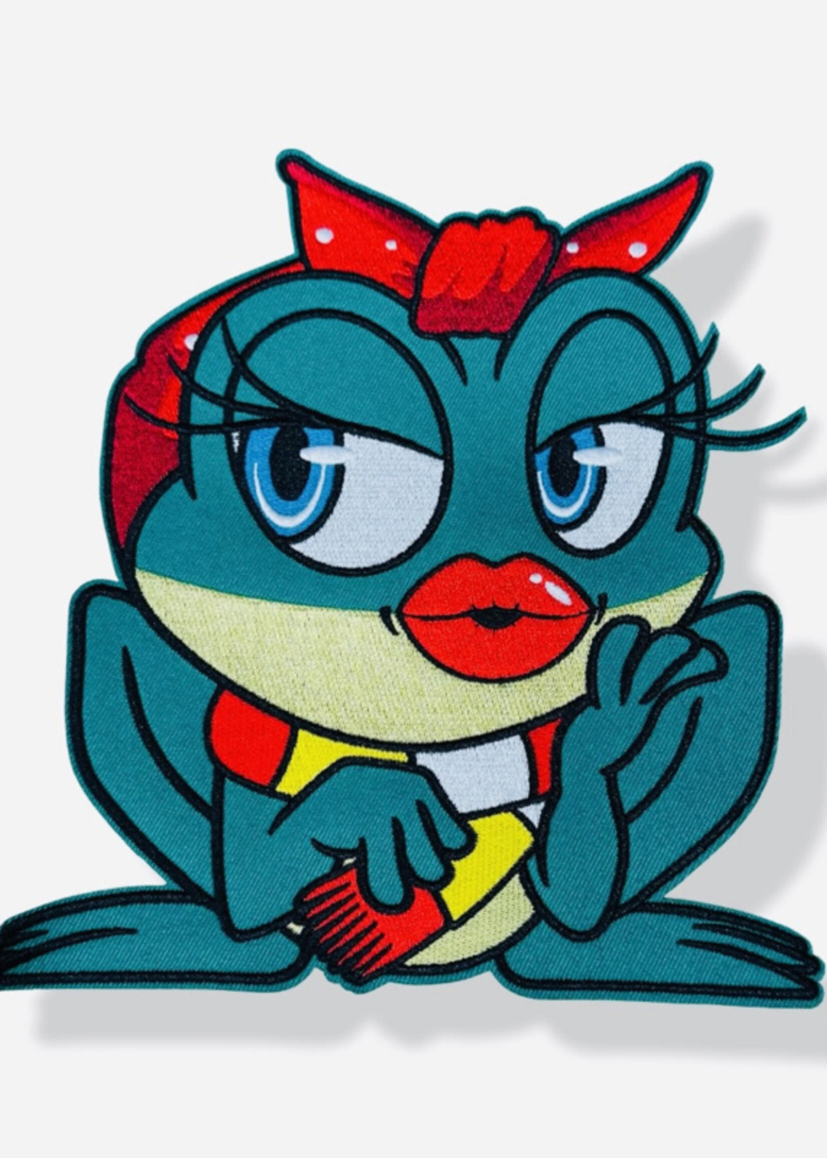 Party Planet Embleem kikker met rode zakdoek