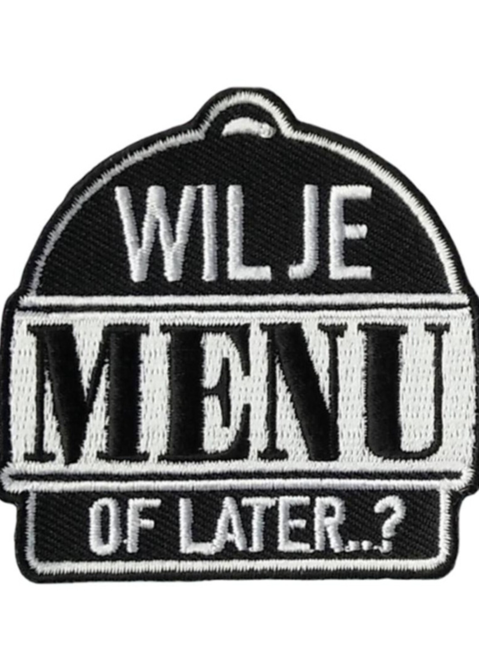 Party Planet Wil je menu of later? Embleem