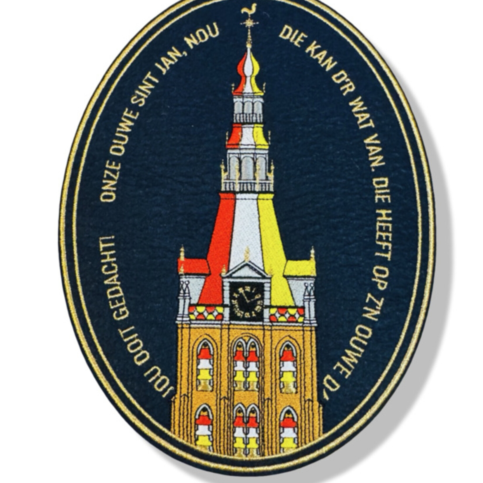 Party Planet Onze ouwe Sint Jan (blauw) rug embleem