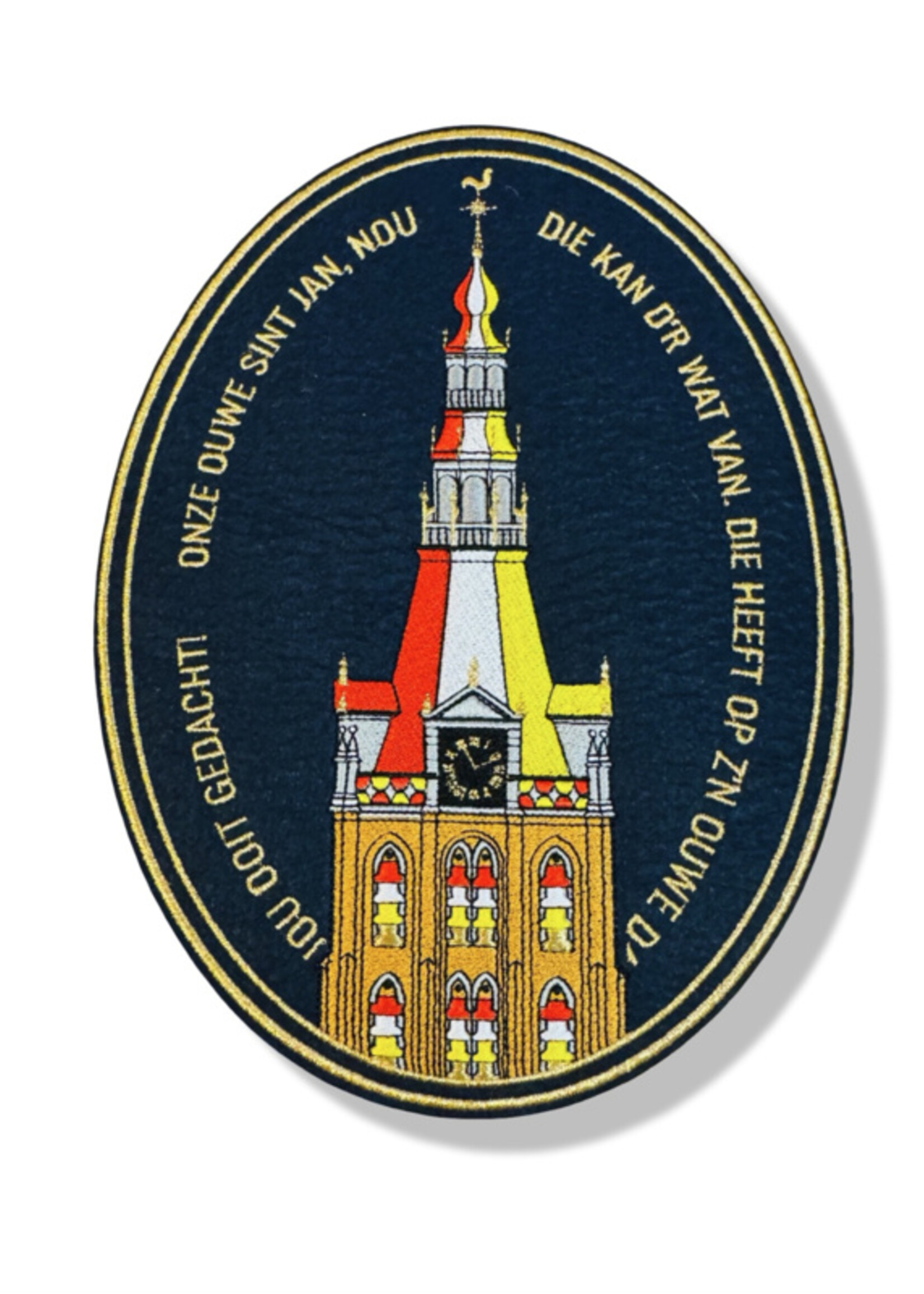 Party Planet Onze ouwe Sint Jan (blauw) rug embleem