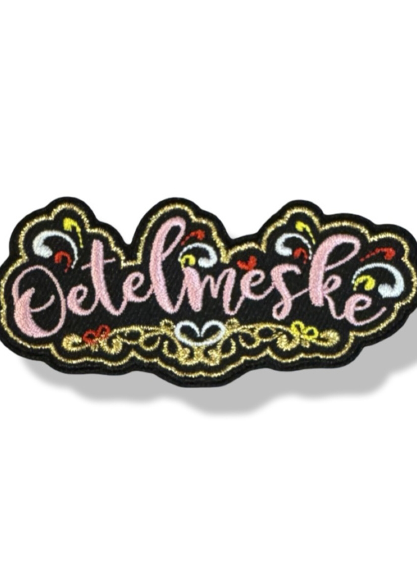 Party Planet Oetelmeske roze rug embleem kind