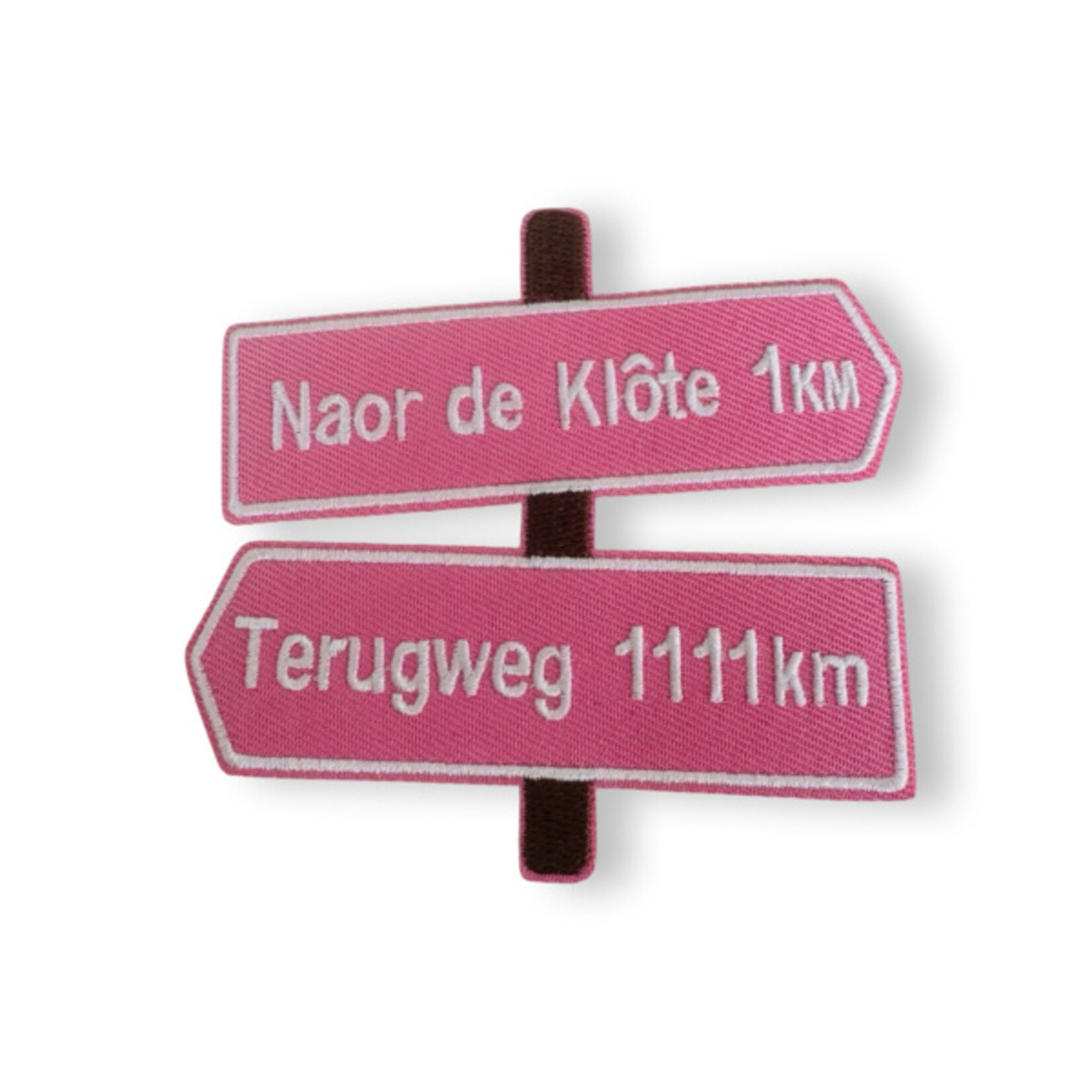 Party Planet Wegwijzer naor de klote (roze)