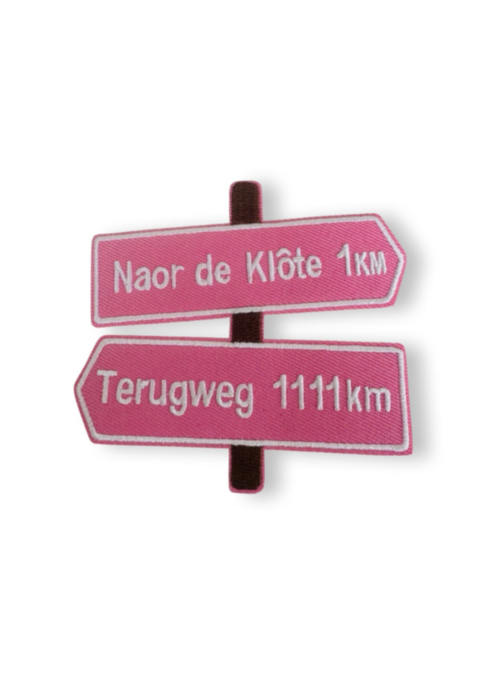 Party Planet Wegwijzer naor de klote (roze)