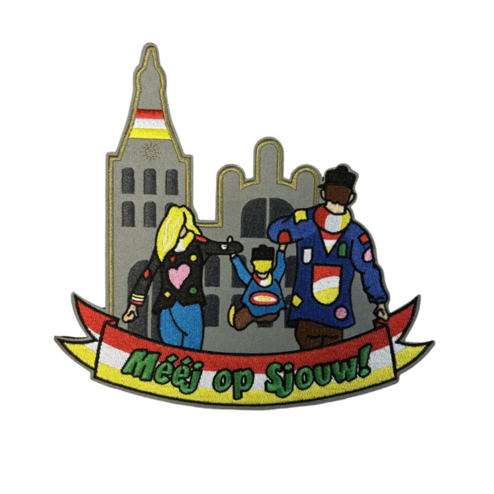 Party Planet Meej op sjouw embleem