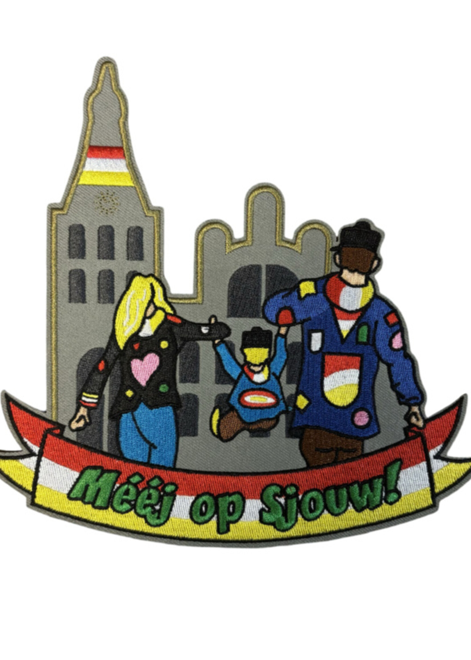 Party Planet Meej op sjouw embleem