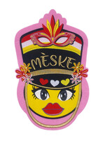 Party Planet Meske Emoji Roze groot