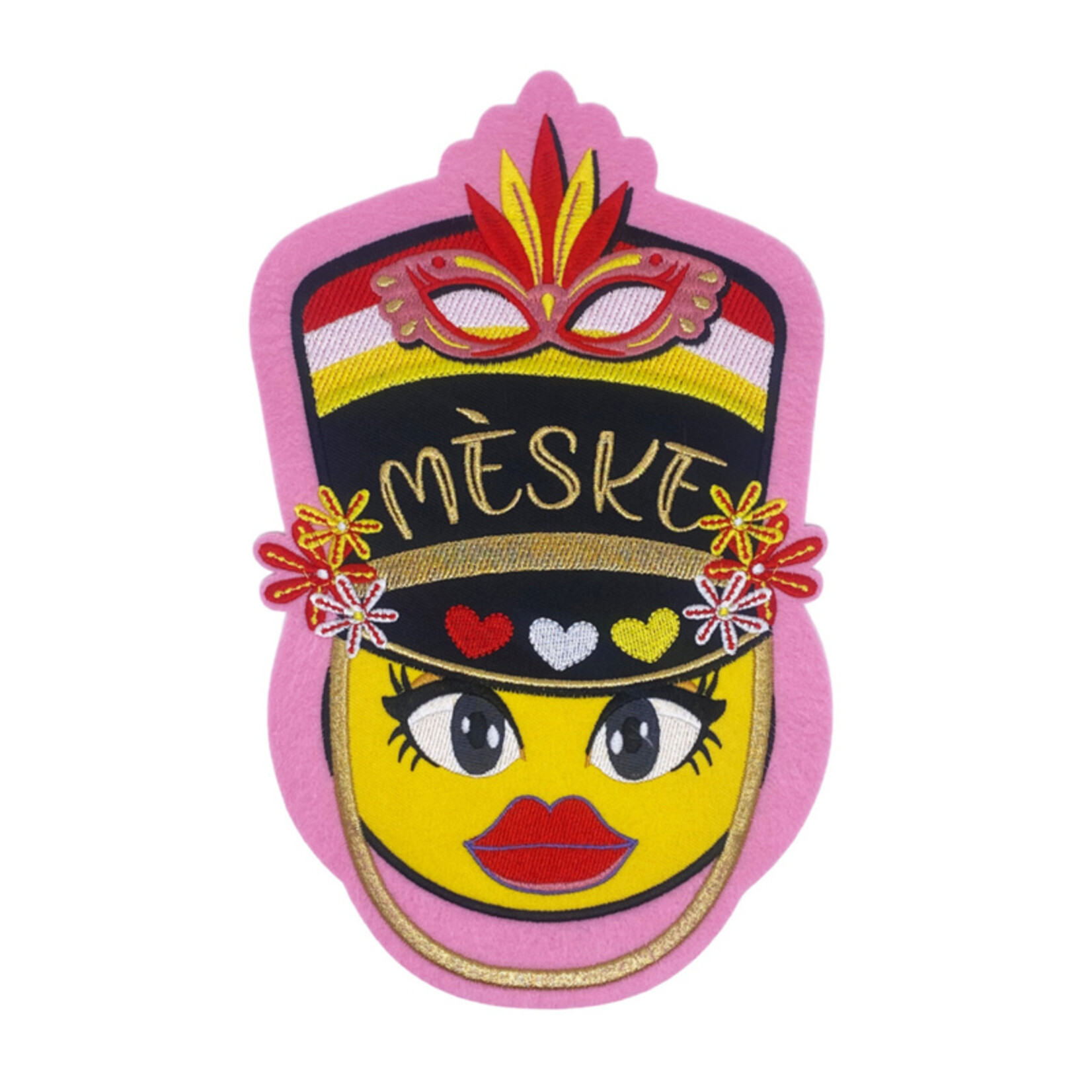 Party Planet Meske Emoji Roze groot