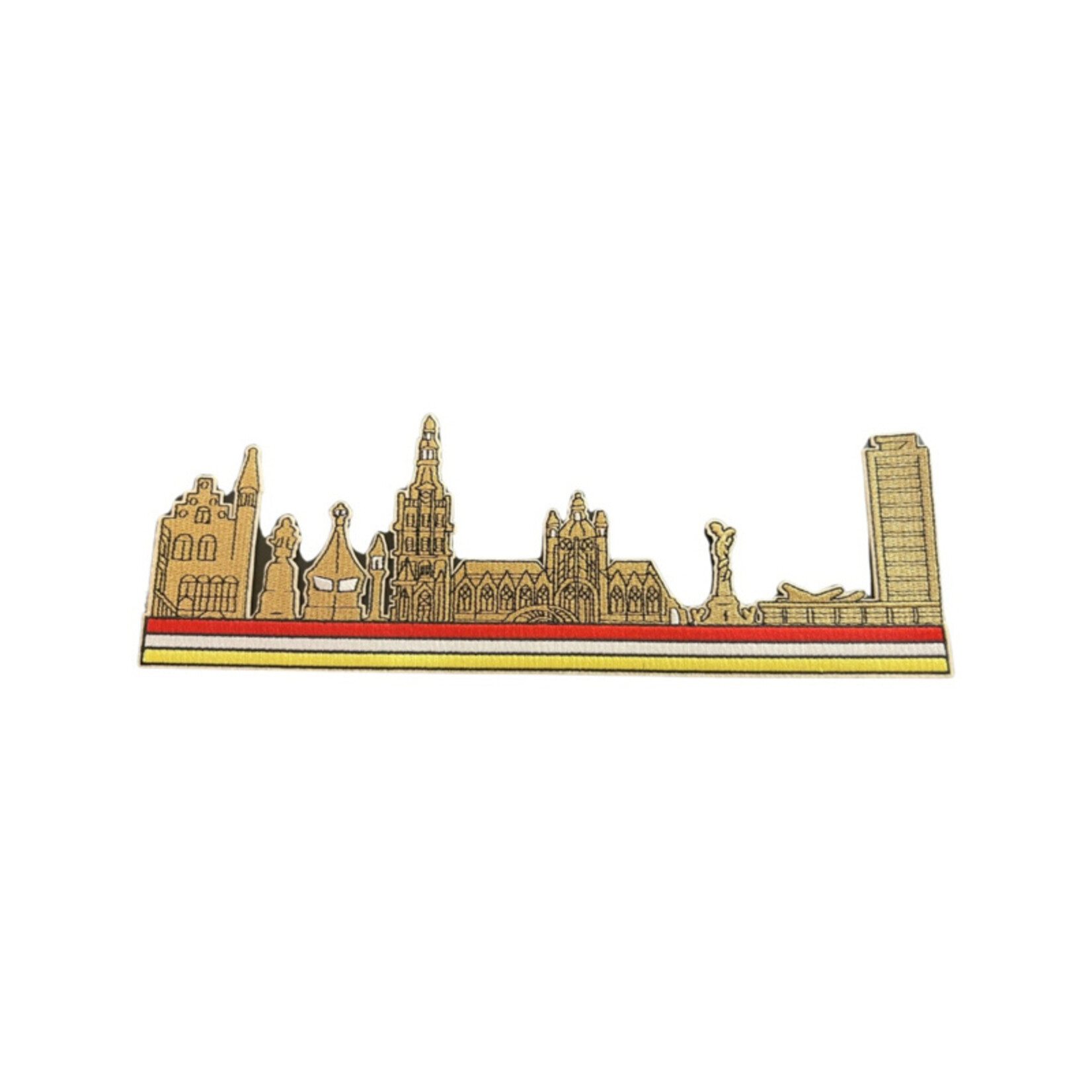 Party Planet Skyline goud rood, wit & gele lijn