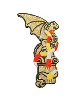 Party Planet Gouden glitter draak groot