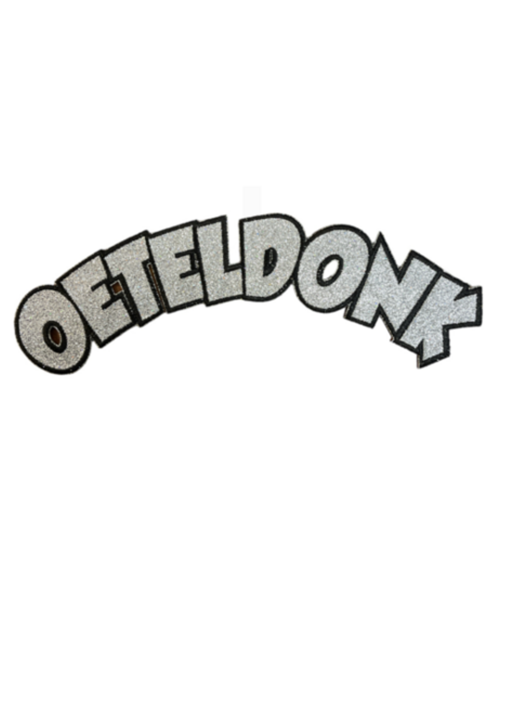 Party Planet Oeteldonk boog zilver glitter