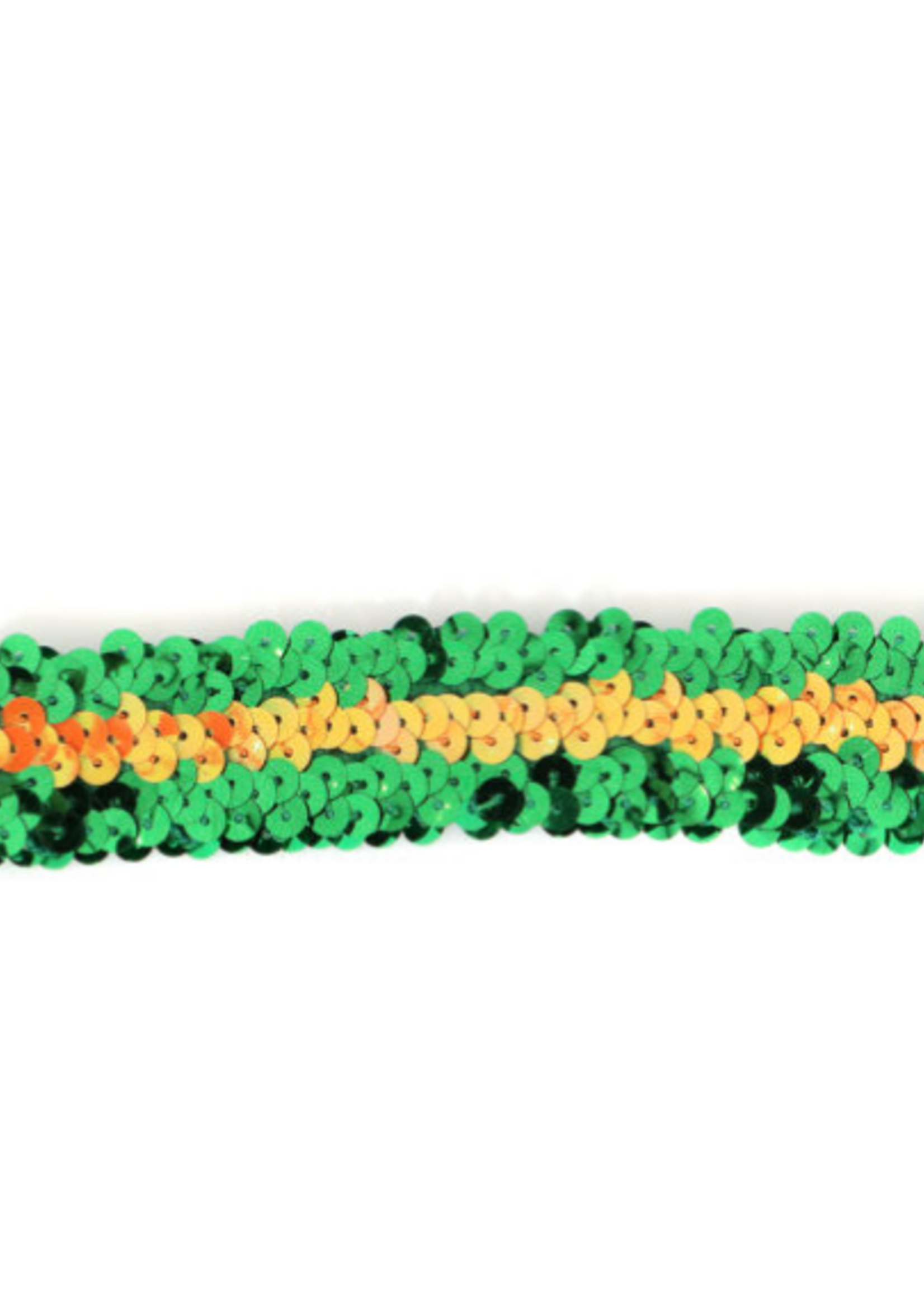 Party Planet Haarband pailletten oranje/groen