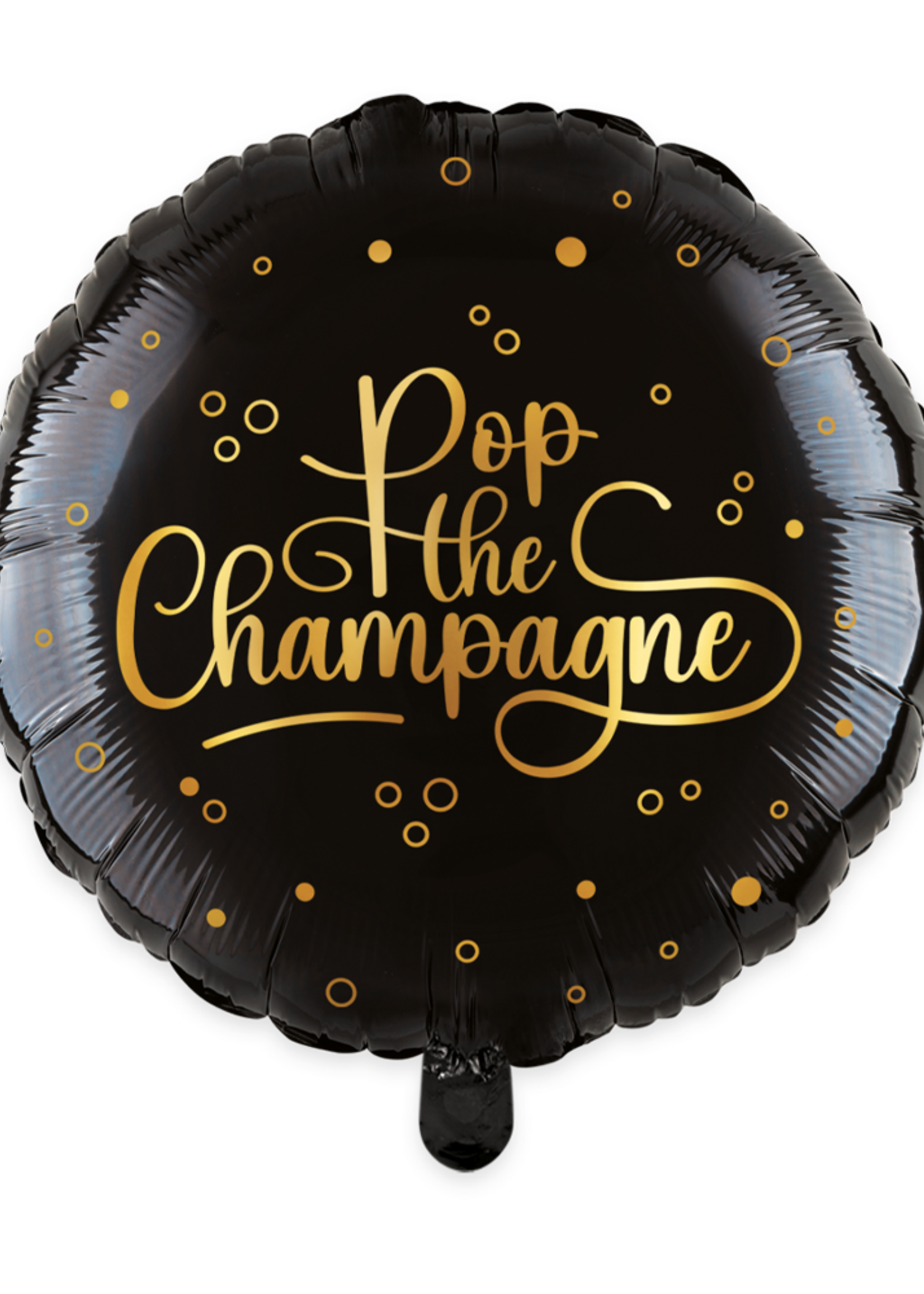 Party  Planet Folieballon 18″ - Pop the Champagne - zwart