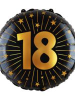 Party  Planet Folieballon 18″ - '18' Golden Celebrations