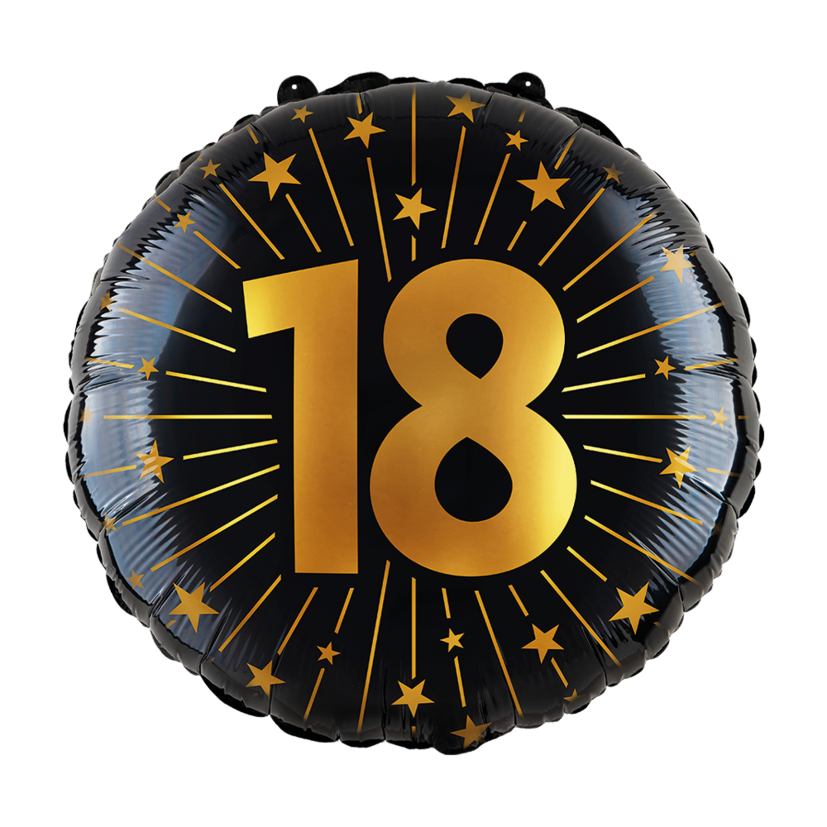 Party Planet Folieballon 18″ - '18' Golden Celebrations