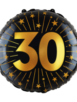Party  Planet Folieballon 18″ - '30' Golden Celebrations