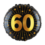Party Planet Folieballon 18″ - '60' Golden Celebrations