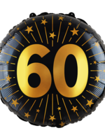 Party  Planet Folieballon 18″ - '60' Golden Celebrations