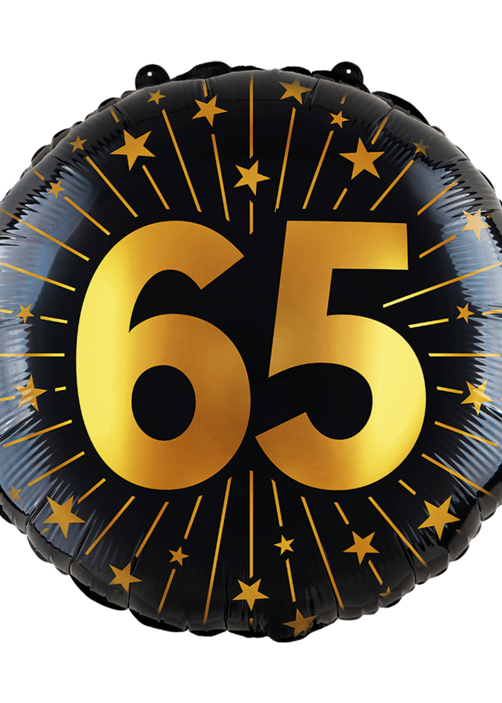Party  Planet Folieballon 18″ - '65' Golden Celebrations