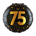 Party Planet Folieballon 18″ - '75' Golden Celebrations