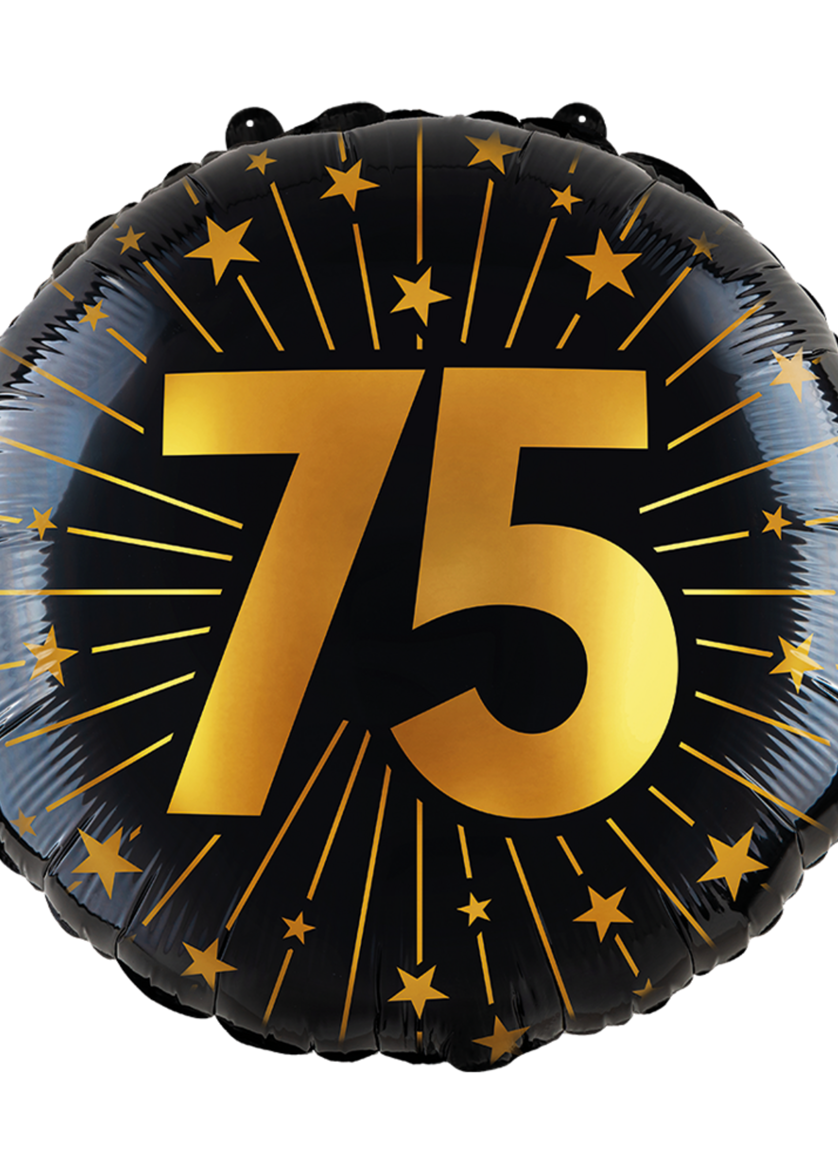 Party  Planet Folieballon 18″ - '75' Golden Celebrations
