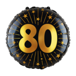 Party Planet Folieballon 18″ - '80' Golden Celebrations