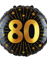 Party  Planet Folieballon 18″ - '80' Golden Celebrations