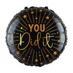 Party Planet Folieballon 18″ - You did It Golden Celebrations