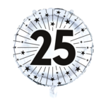 Party Planet Folieballon 18″ - '25' zilver