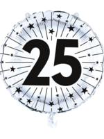 Party  Planet Folieballon 18″ - '25' zilver