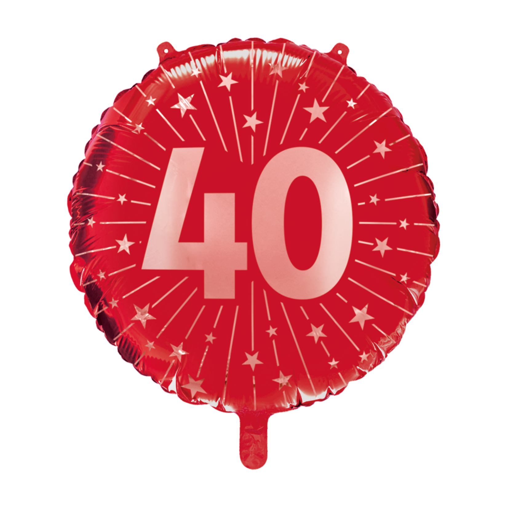 Party Planet Folieballon 18″ - '40' robijnrood